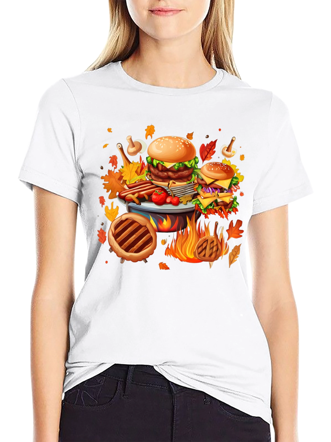 Fall Feast Graphic Tee - Thanksgiving BBQ