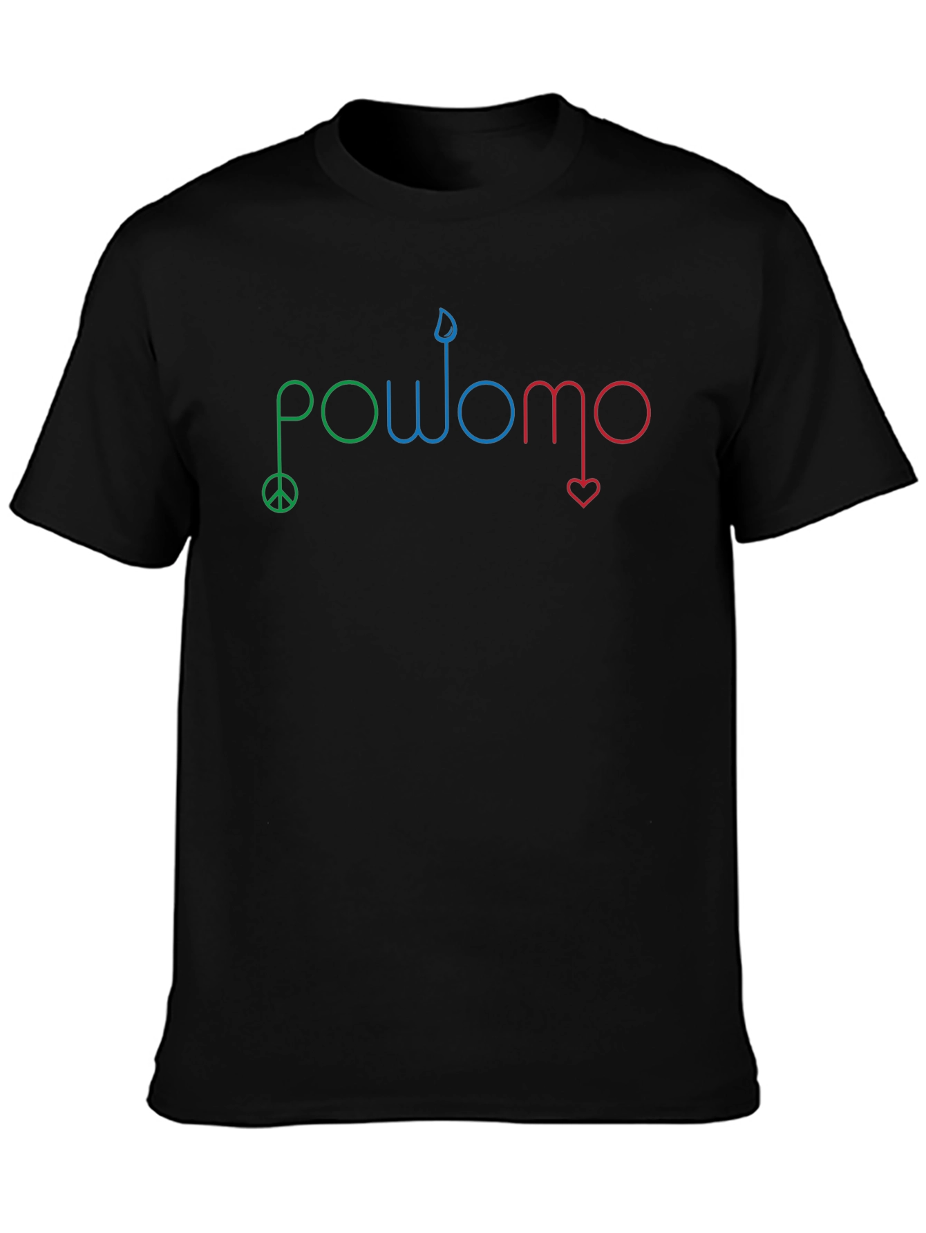 POWOMO Graphic T-Shirt - Peace Candle Heart