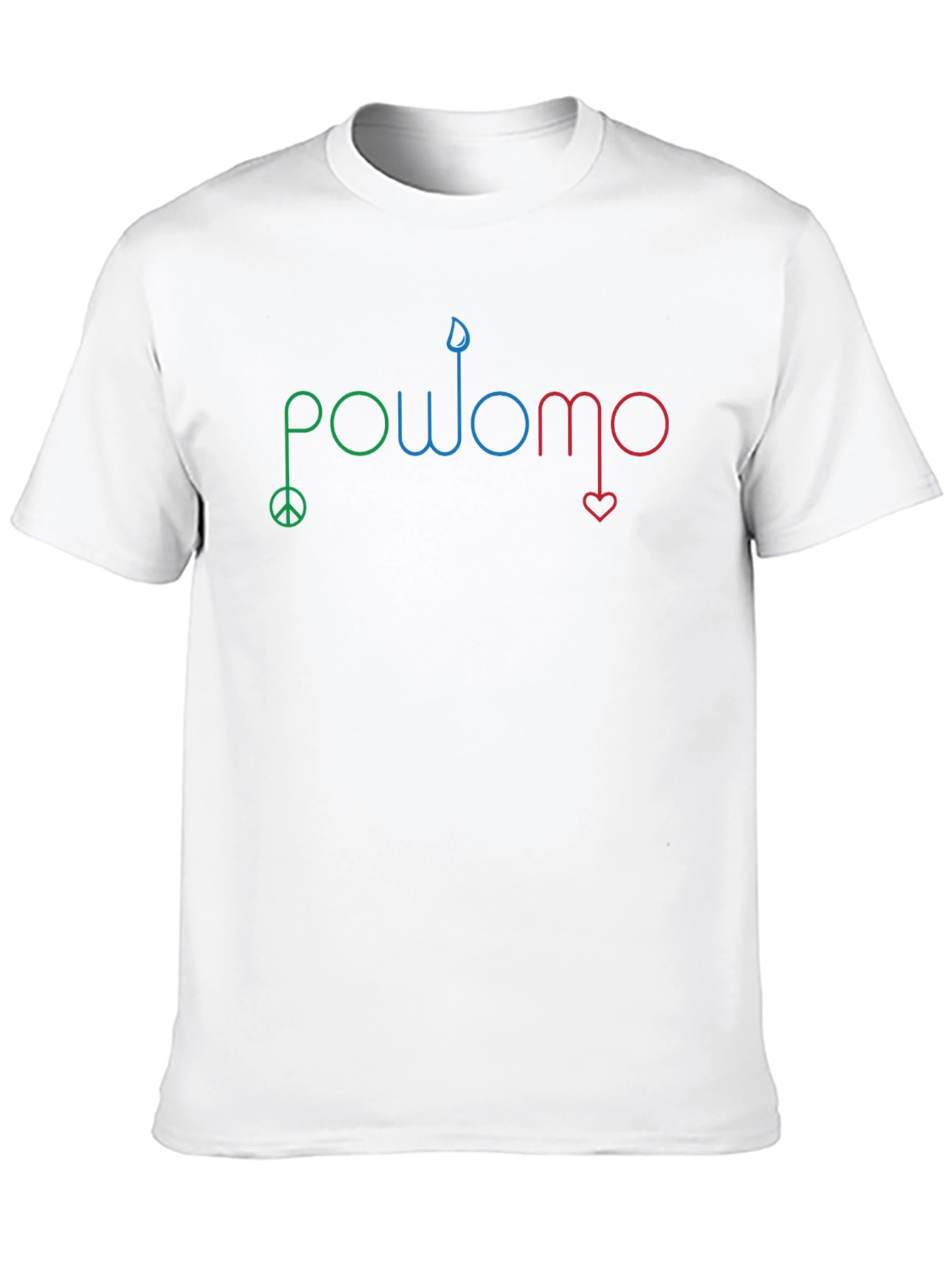 POWOMO Graphic T-Shirt - Peace Candle Heart