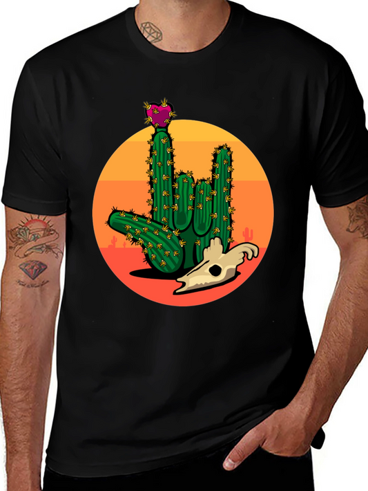 Cactus Skull Graphic Tee - Desert Vibes