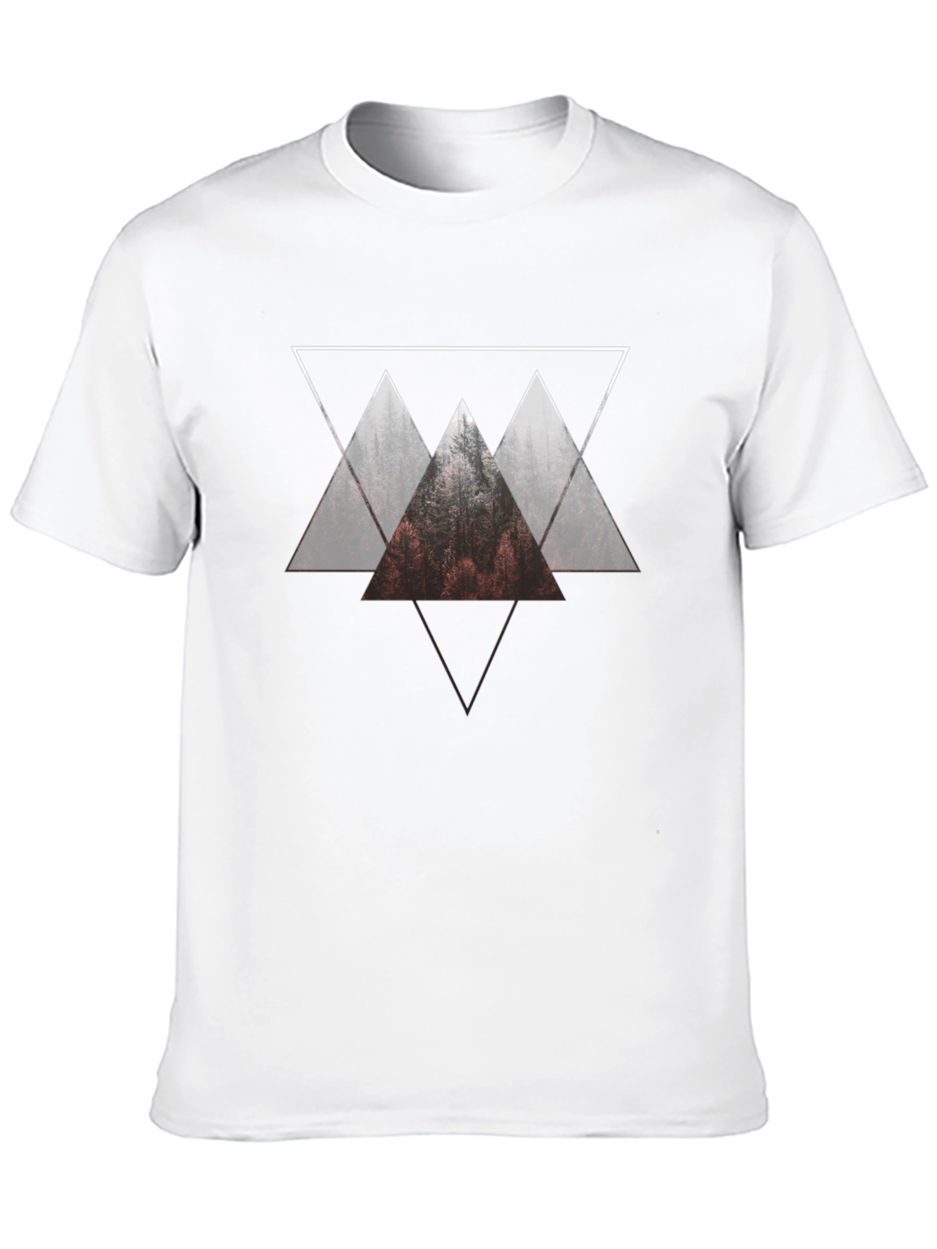 Geometric Mountain T-Shirt - Black