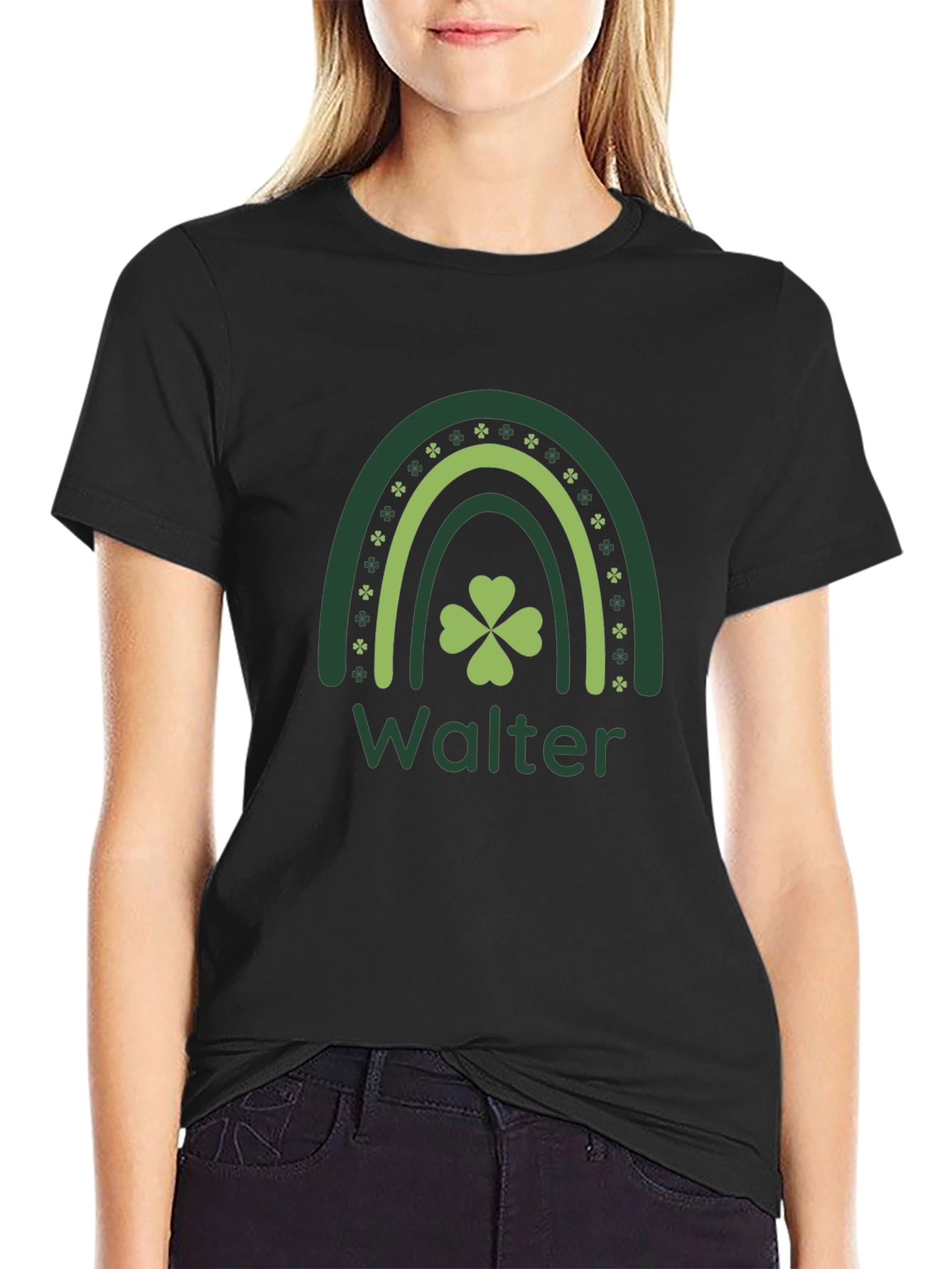 Walter Shamrock Rainbow Personalized St. Patricks Day T-Shirt