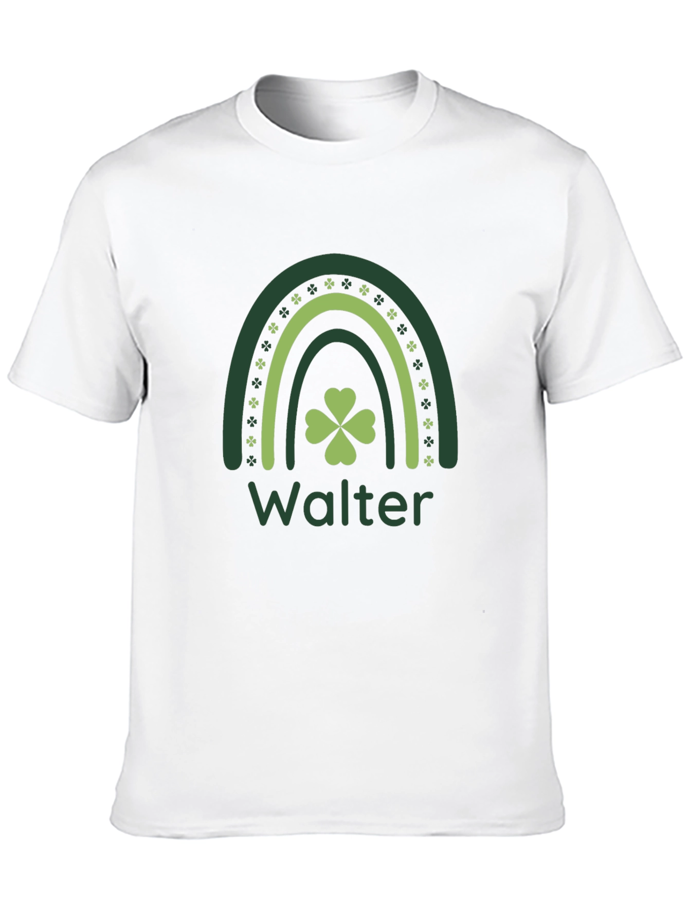 Walter Shamrock Rainbow Personalized St. Patricks Day T-Shirt