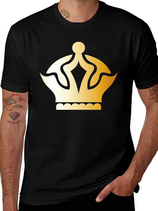 Gold Crown Graphic T-Shirt - Classic Style