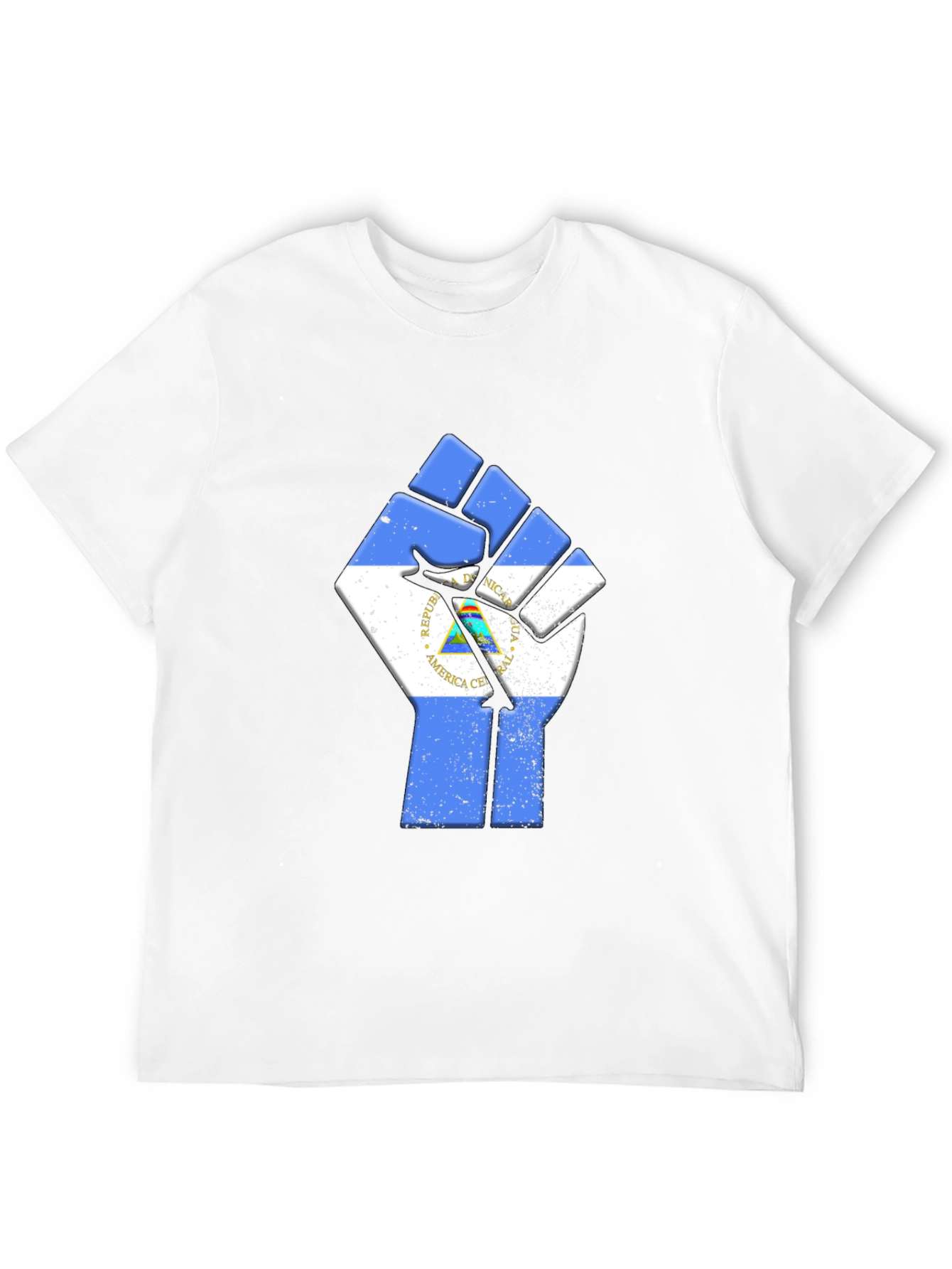 Nicaragua Flag Fist T-Shirt - Black Pride Tee