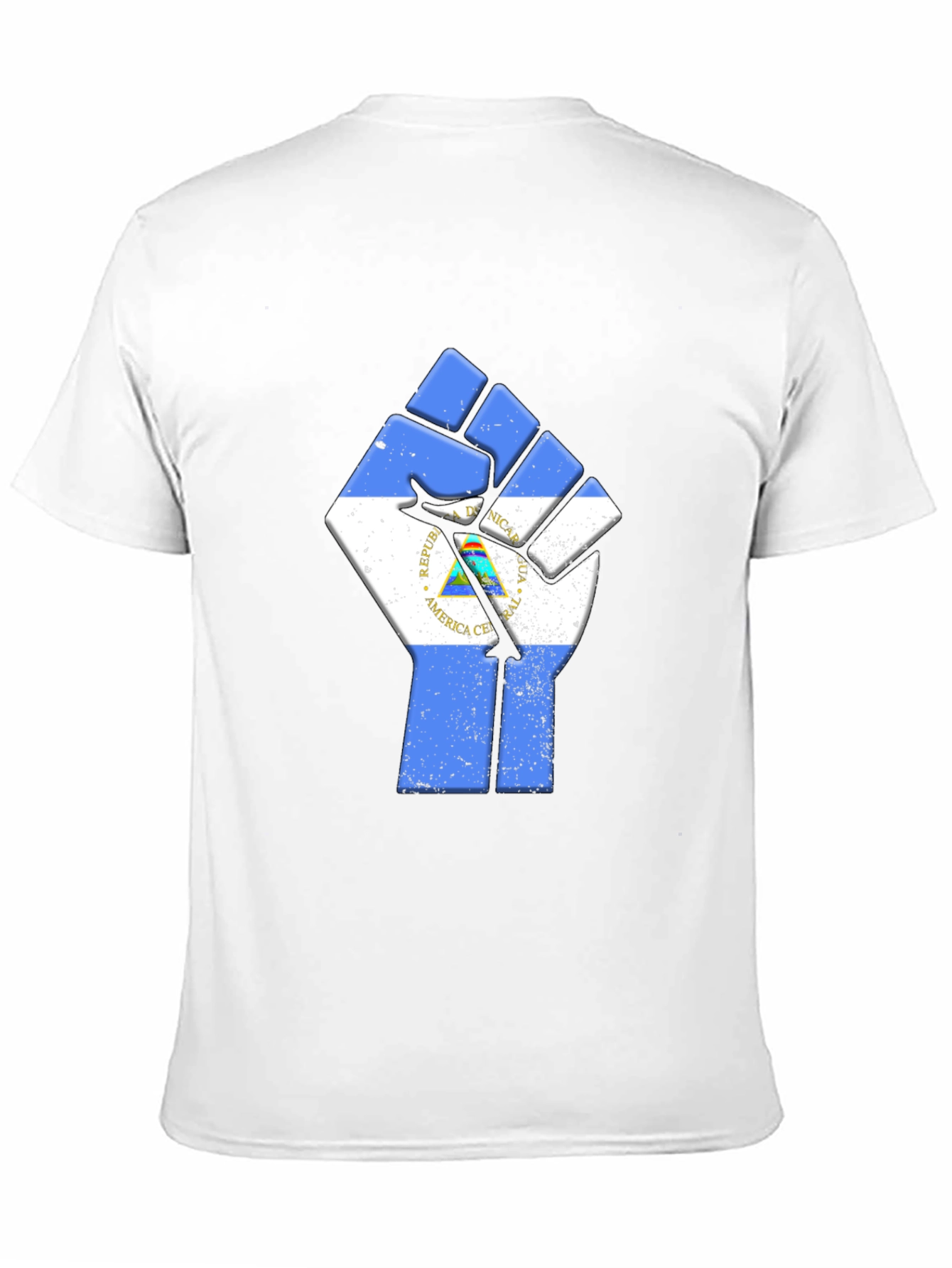 Nicaragua Flag Fist T-Shirt - Black Pride Tee