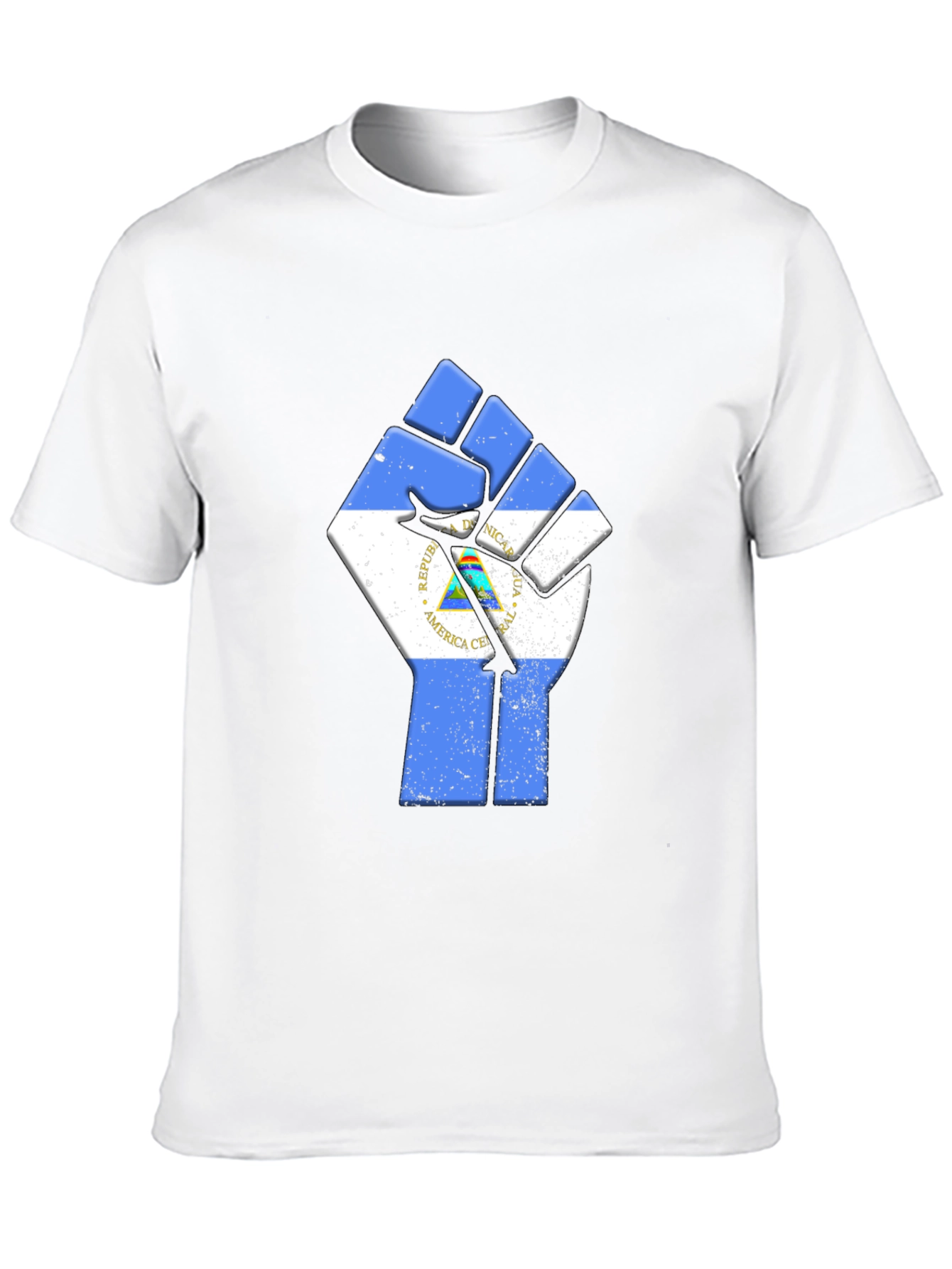 Nicaragua Flag Fist T-Shirt - Black Pride Tee