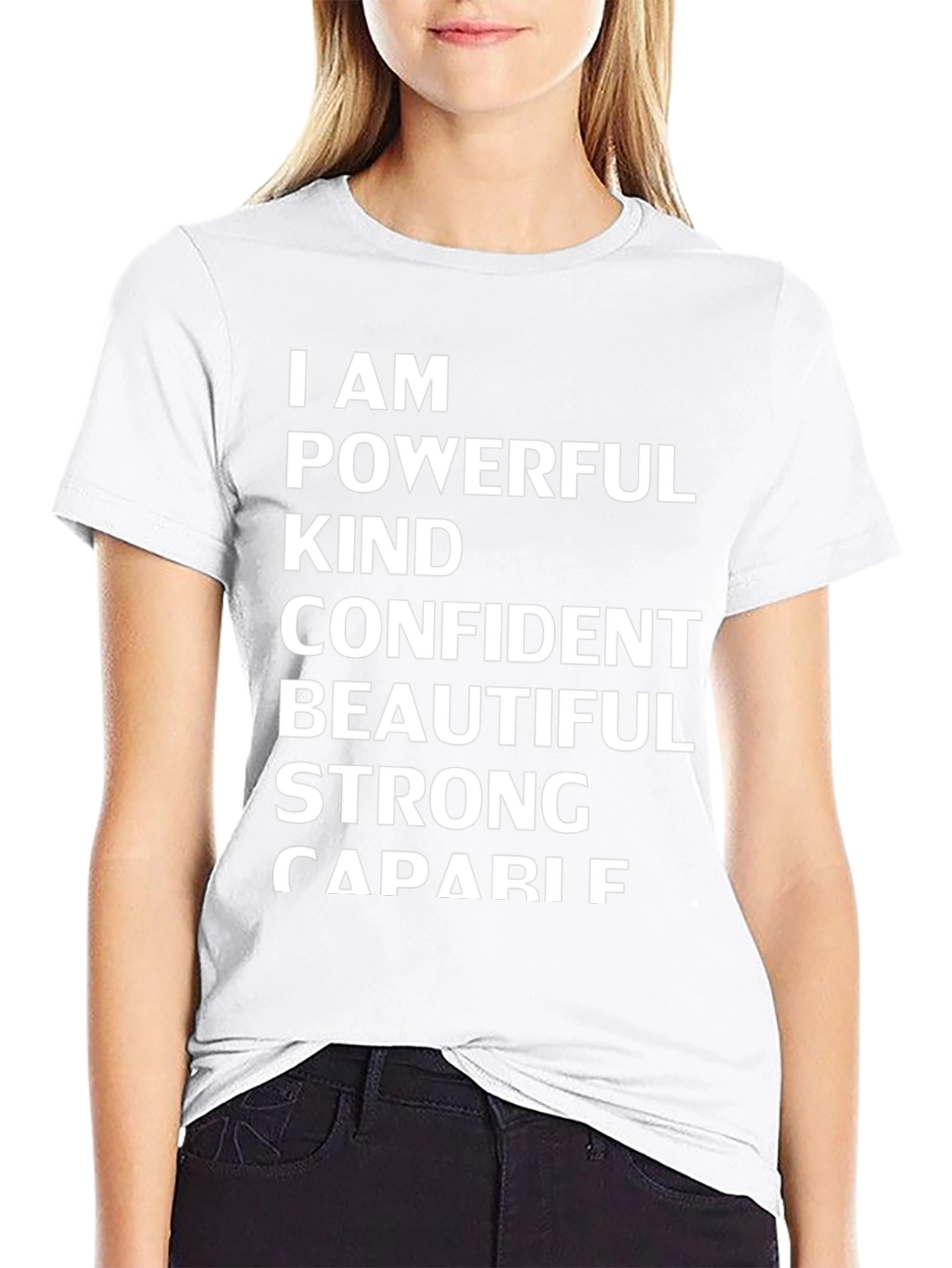 Empowering Affirmations Black Graphic Tee