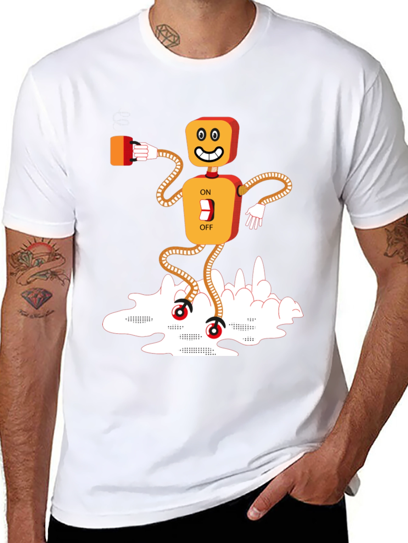 Robot On/Off Switch Graphic Tee
