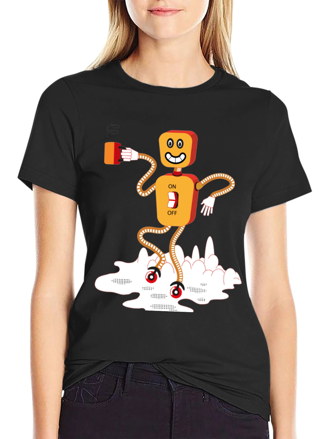 Robot On/Off Switch Graphic Tee