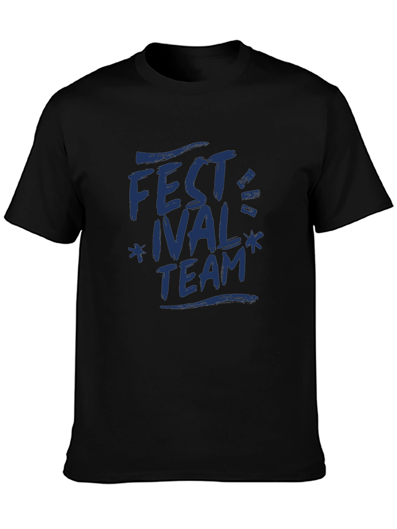 Festival Team T-Shirt - Navy Graphic Print