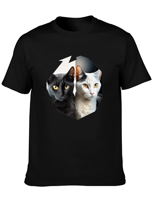 Yin Yang Cats Graphic Tee