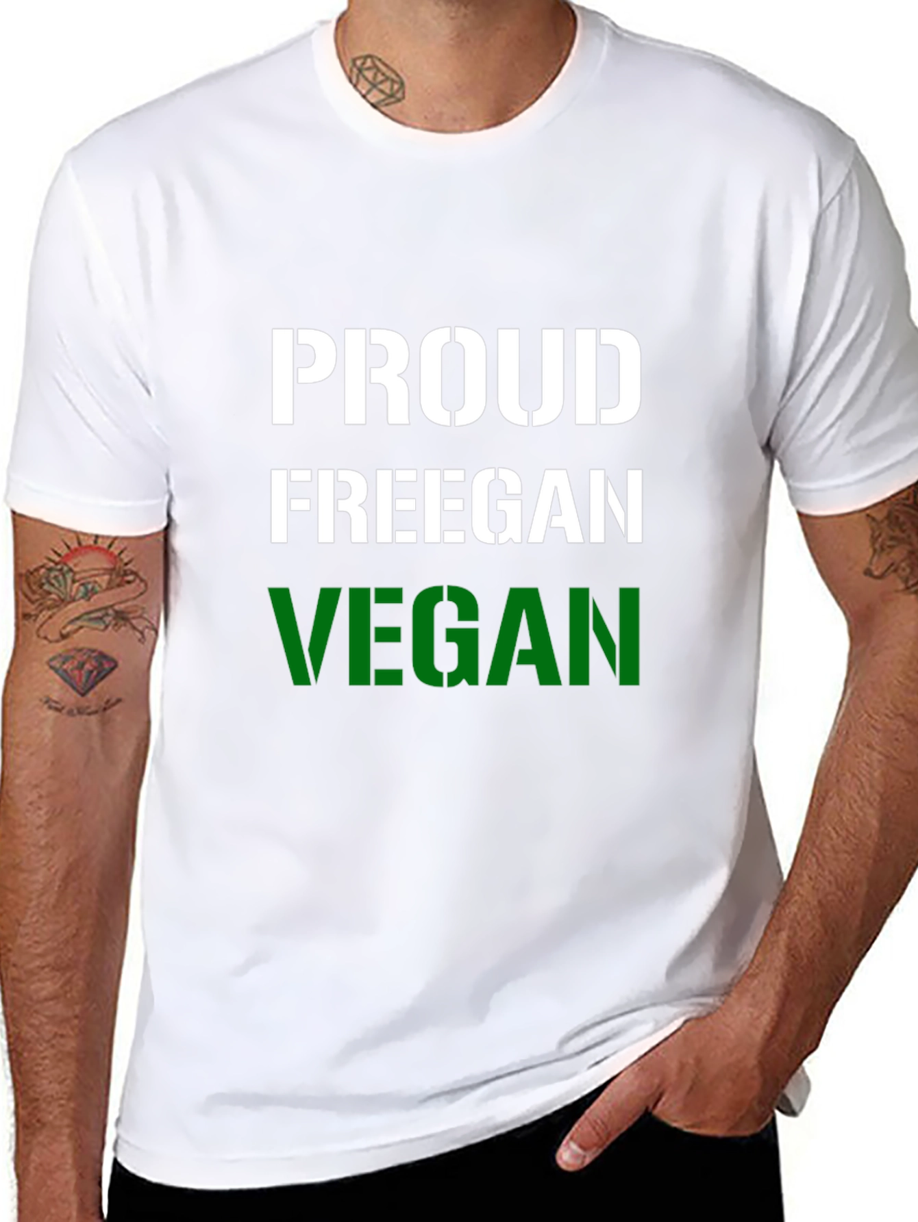 Proud Freegan Vegan Black T-Shirt
