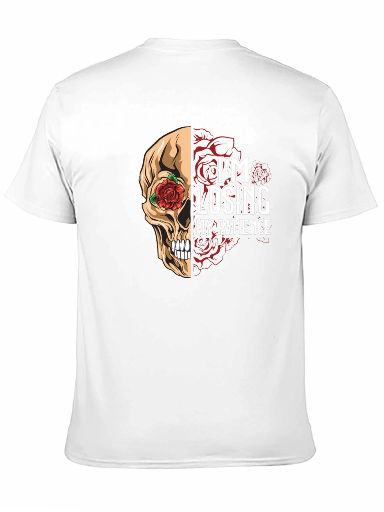 Losing Patience Skull & Roses Graphic Tee