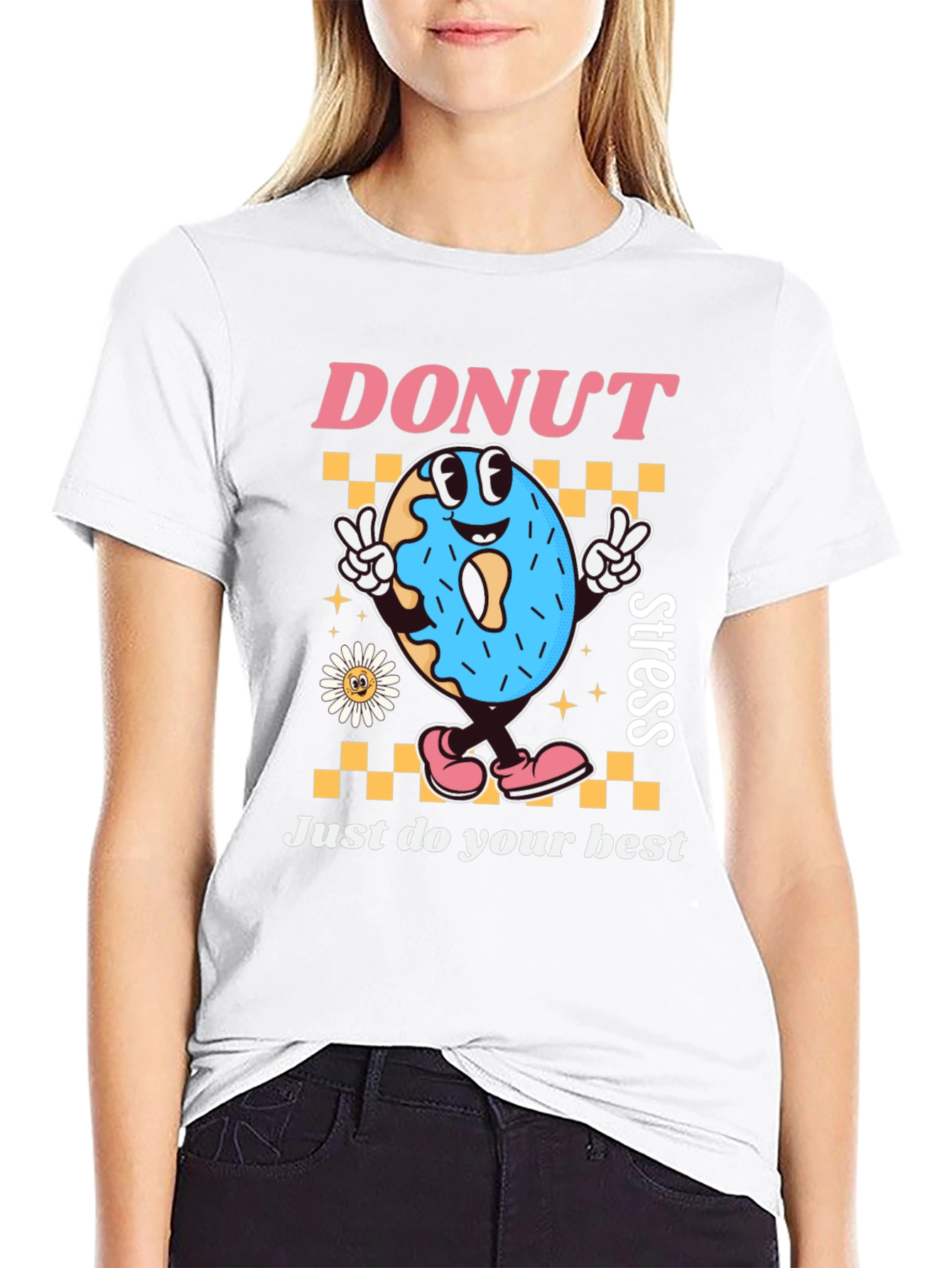 Donut Stress T-Shirt: Just Do Your Best Graphic Tee