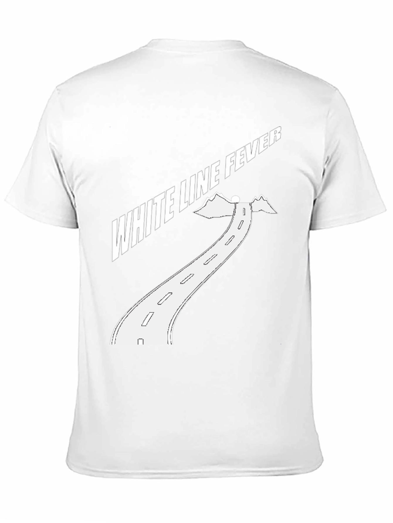 White Line Fever Graphic Tee - Black Cotton
