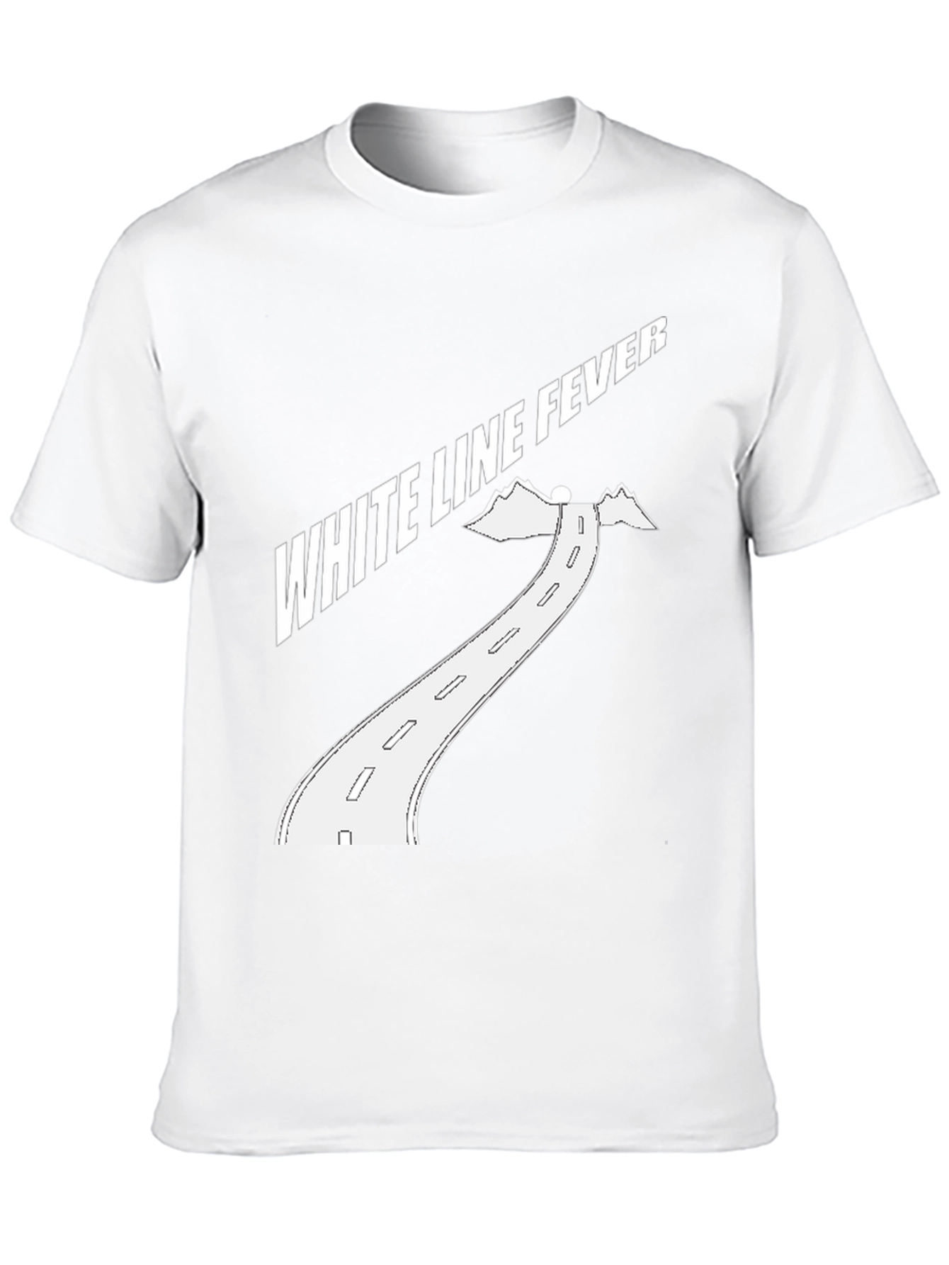 White Line Fever Graphic Tee - Black Cotton