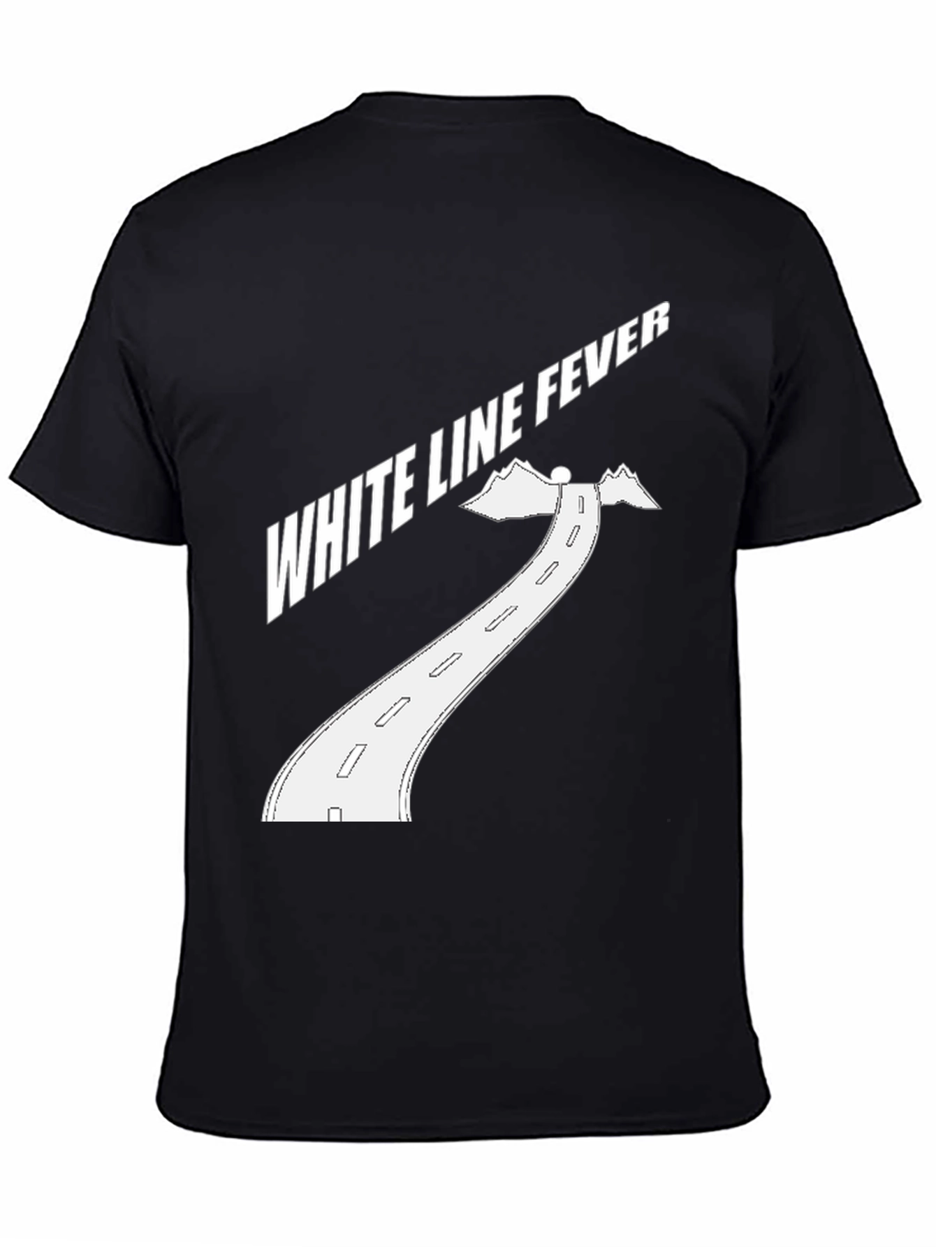 White Line Fever Graphic Tee - Black Cotton
