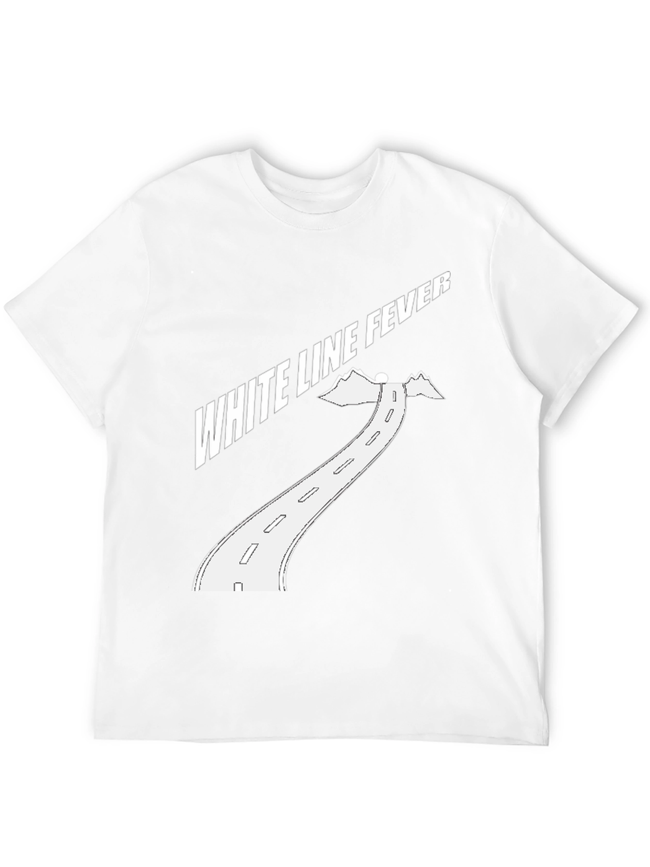 White Line Fever Graphic Tee - Black Cotton