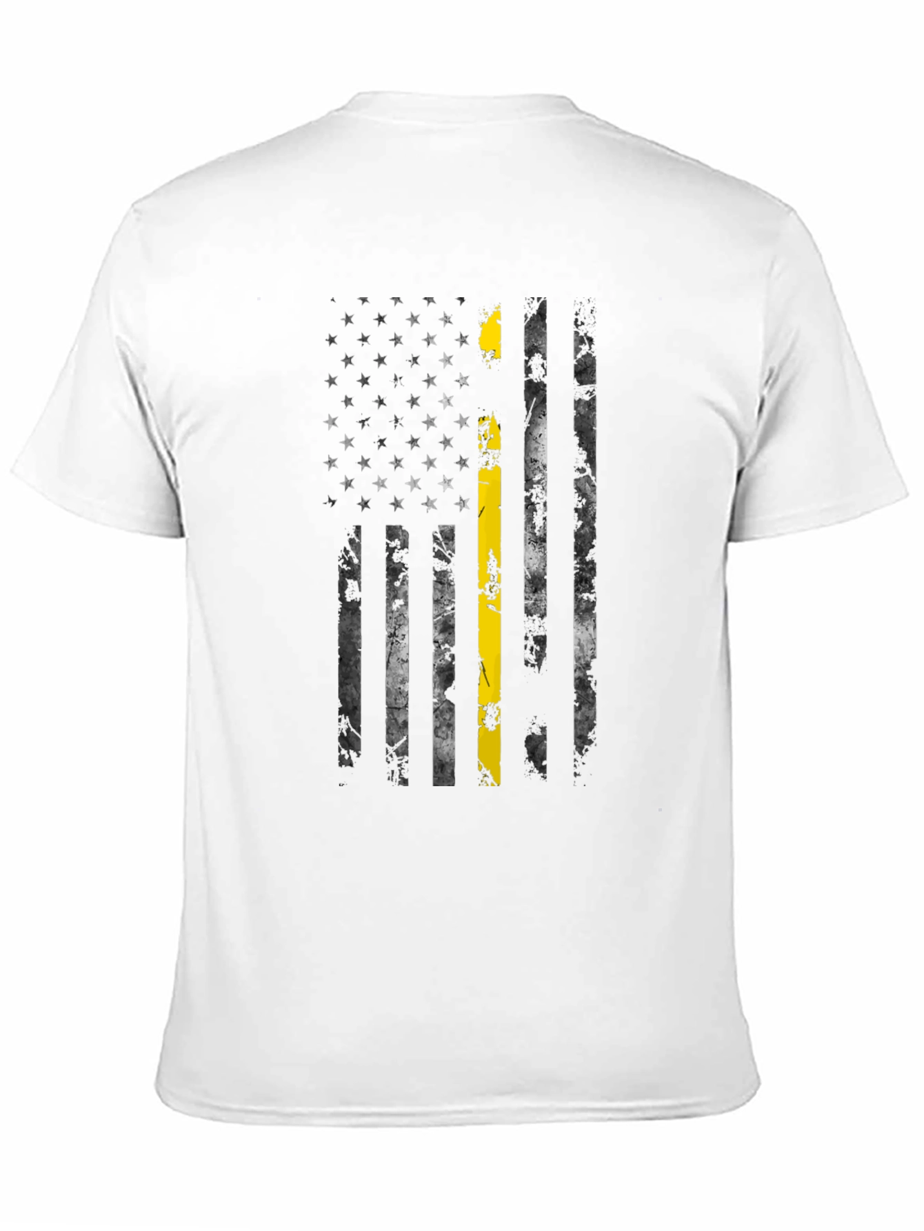 Thin Yellow Line US Flag Black T-Shirt