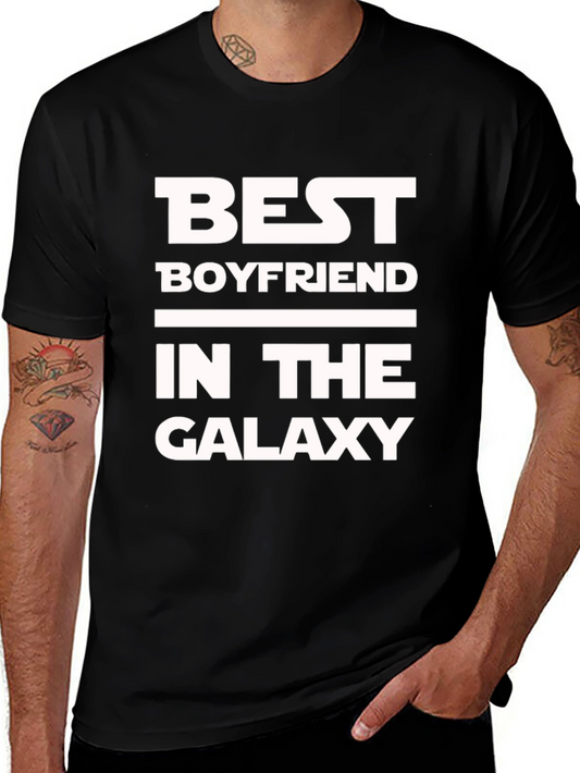 Best Boyfriend in the Galaxy Black T-Shirt