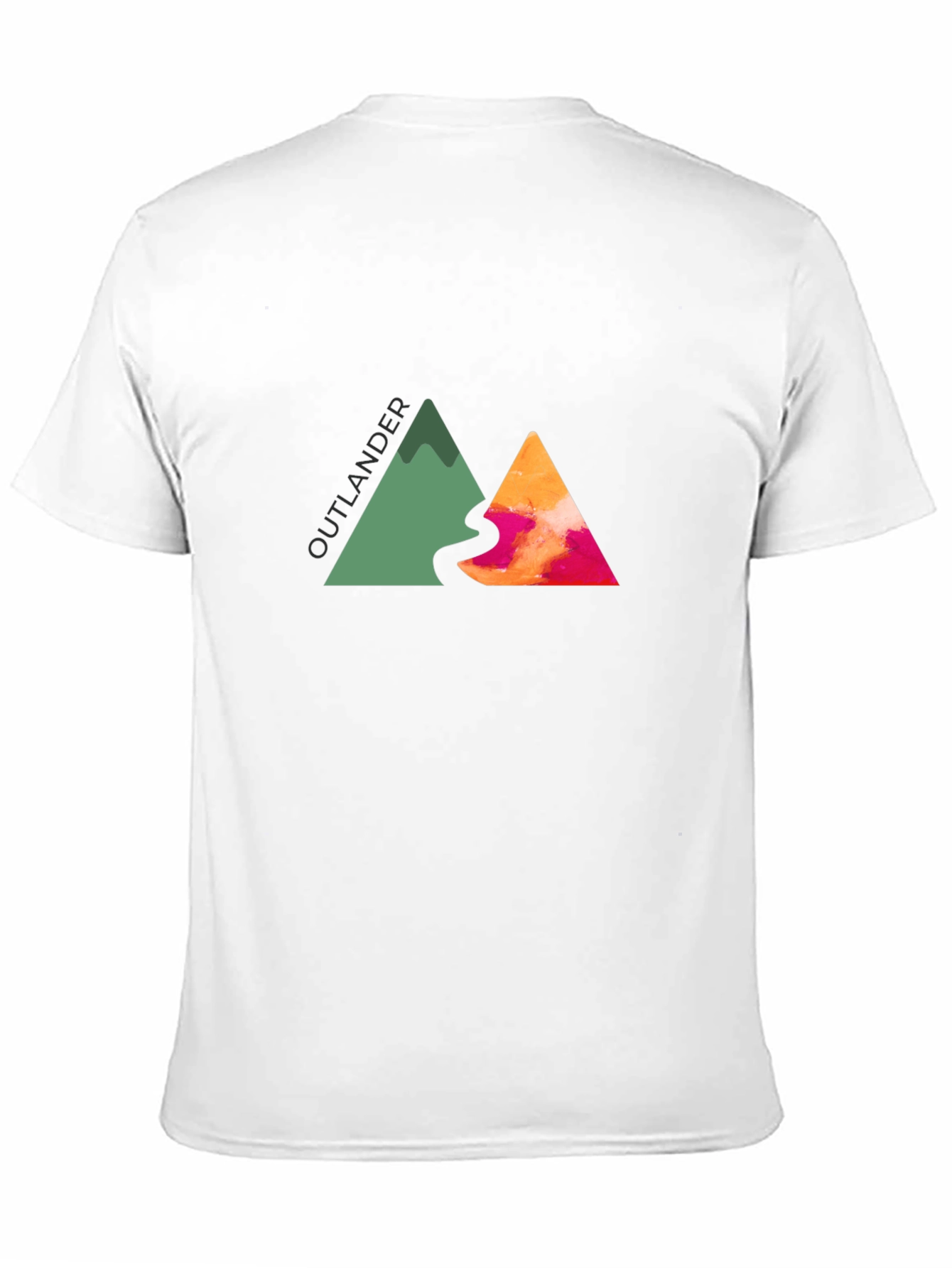 Outlander Mountain Graphic Tee - Black Cotton Blend