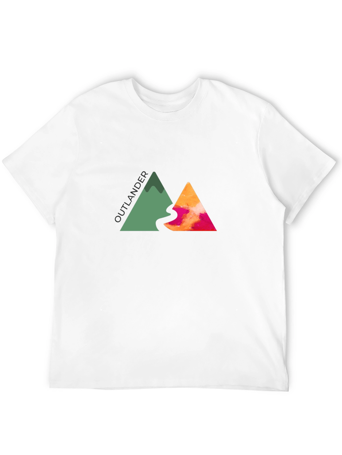 Outlander Mountain Graphic Tee - Black Cotton Blend