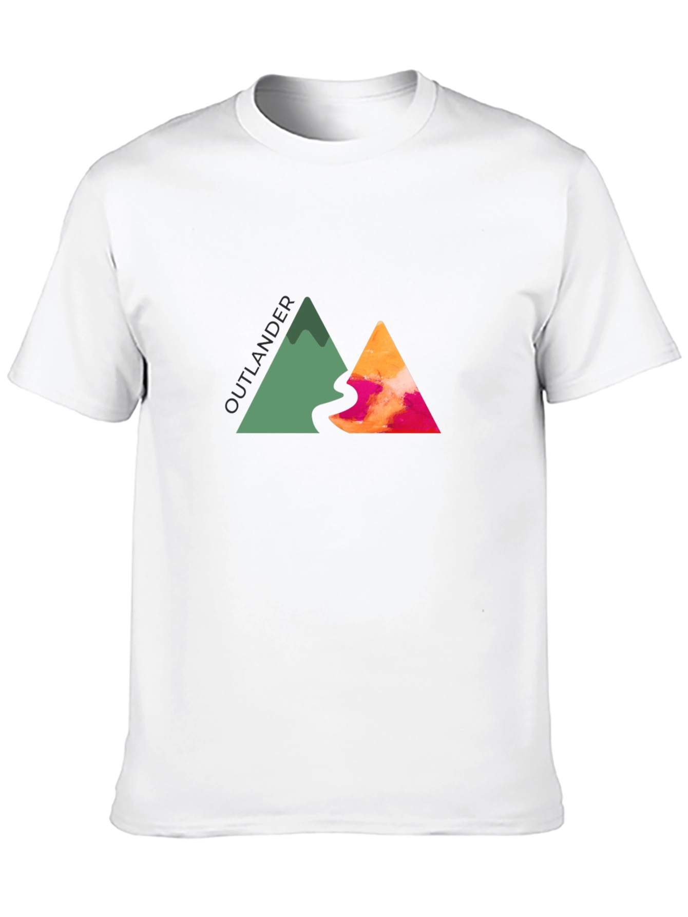Outlander Mountain Graphic Tee - Black Cotton Blend