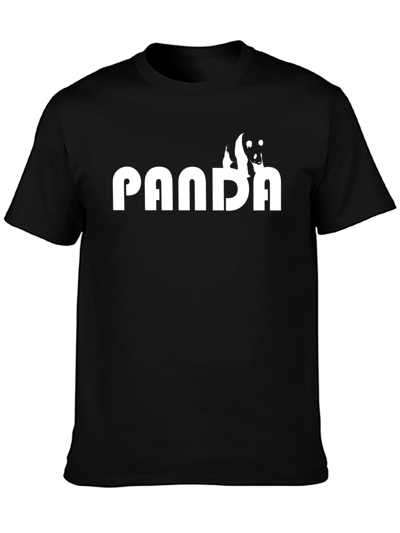 PANDA Graphic Tee - Black Cotton T-Shirt