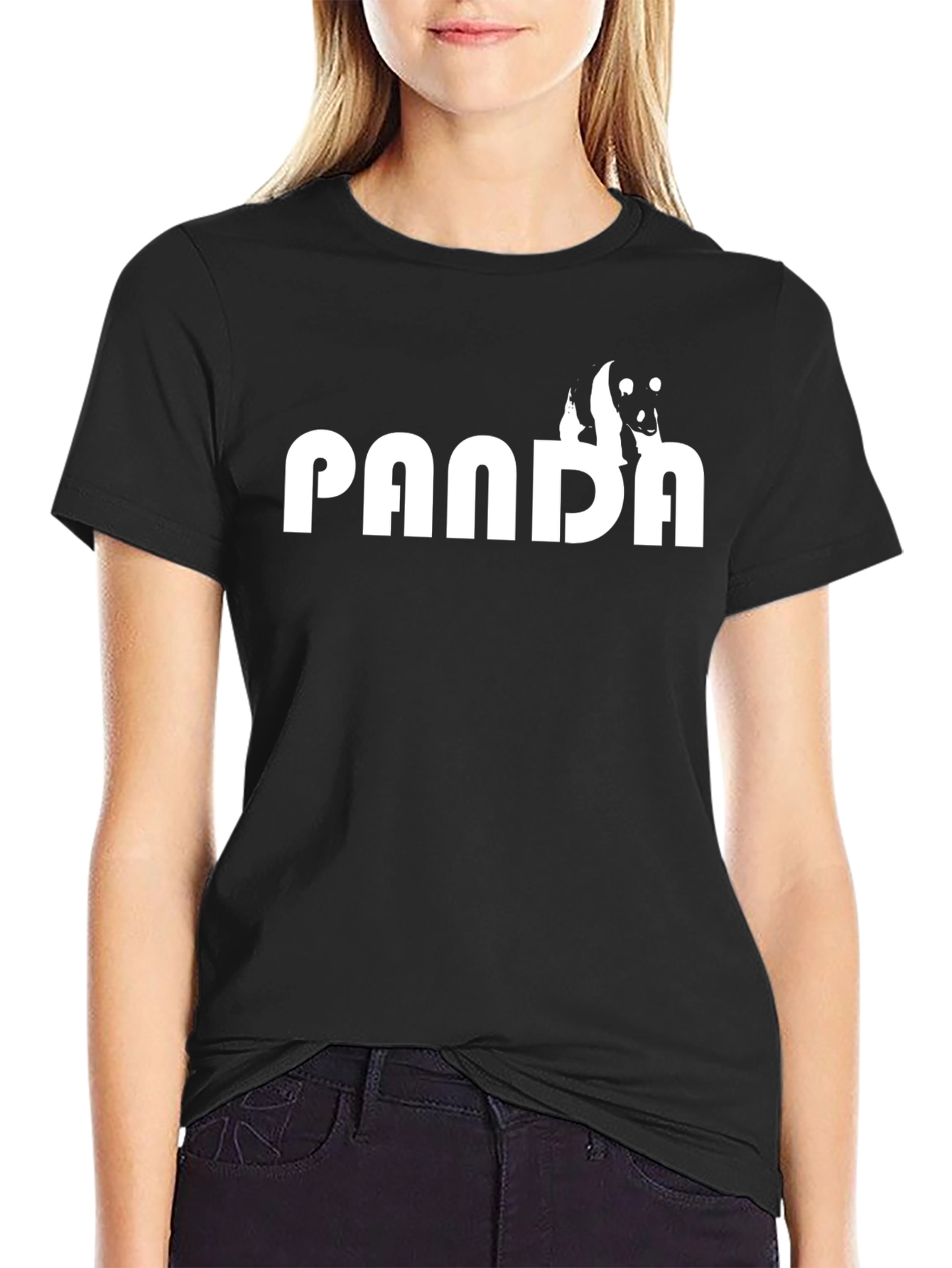 PANDA Graphic Tee - Black Cotton T-Shirt