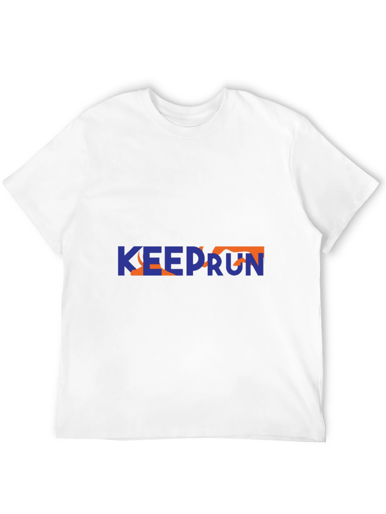 Keep Run Graphic Tee - Sporty Casual Style