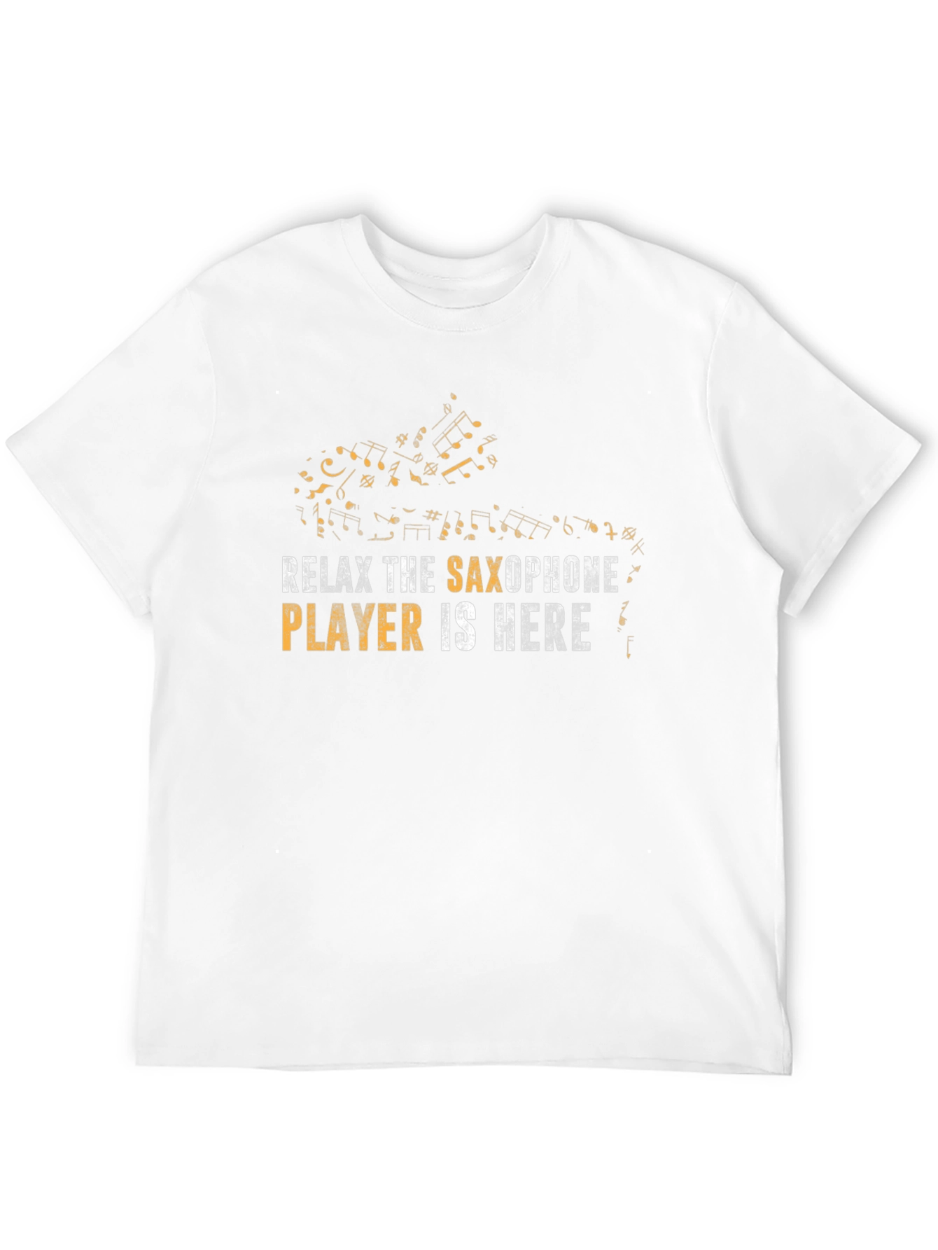Relax Saxophone Player T-Shirt - Music Note Graphic Tee