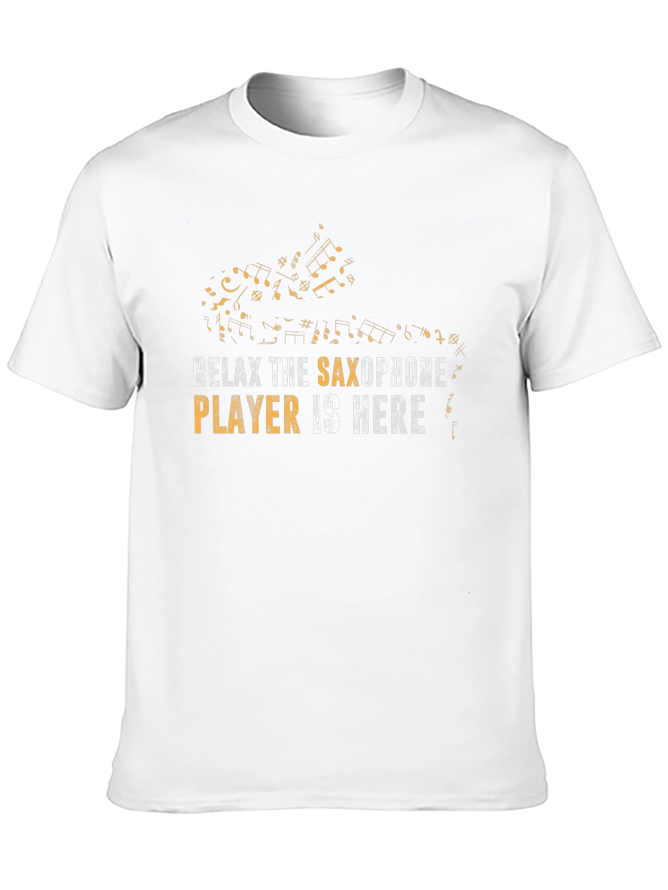 Relax Saxophone Player T-Shirt - Music Note Graphic Tee