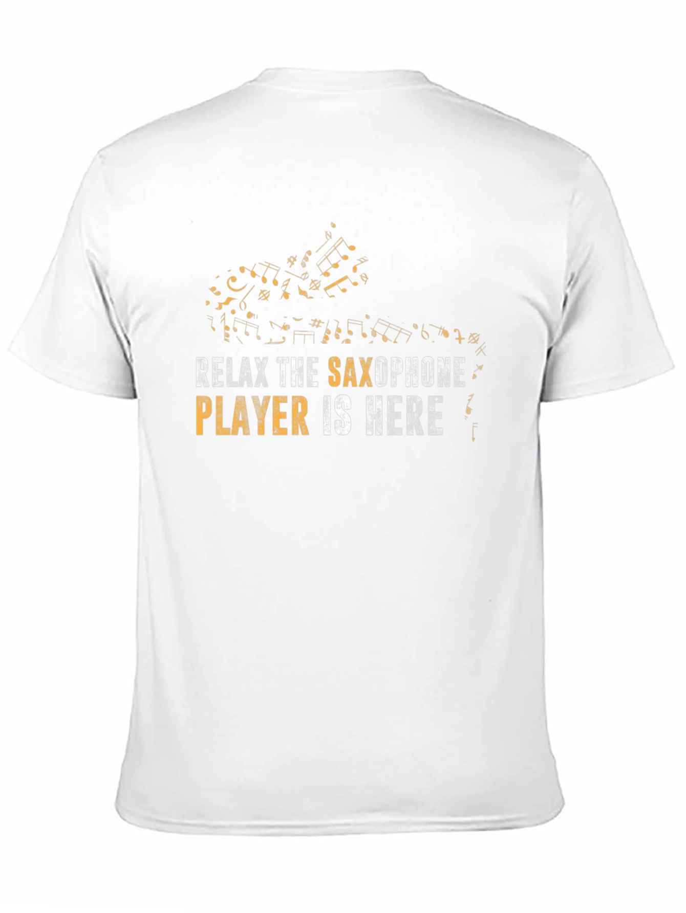 Relax Saxophone Player T-Shirt - Music Note Graphic Tee