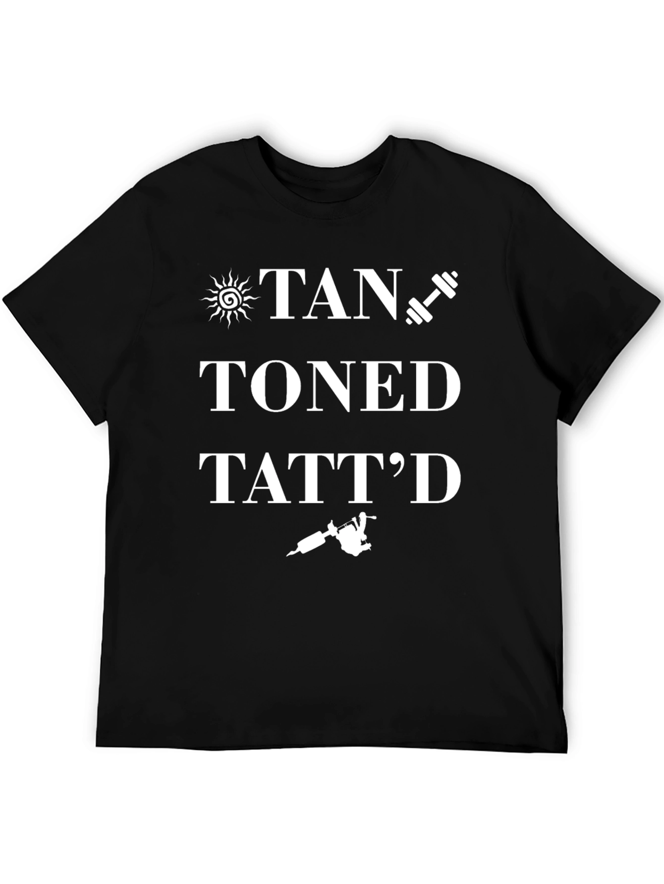 Tan Toned Tattd Graphic Tee - Black