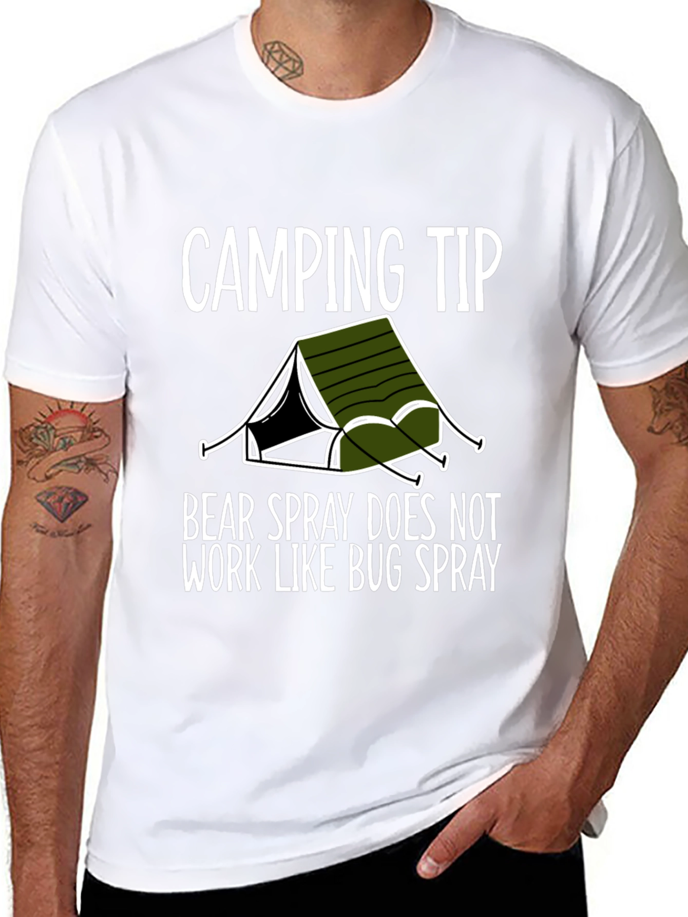 Camping Tip Bear Spray Graphic Tee
