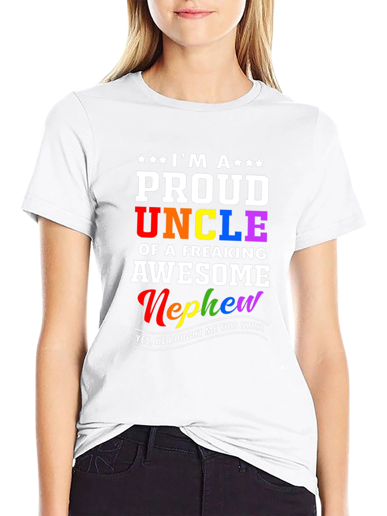 Proud Uncle T-Shirt - Freaking Awesome Nephew Gift