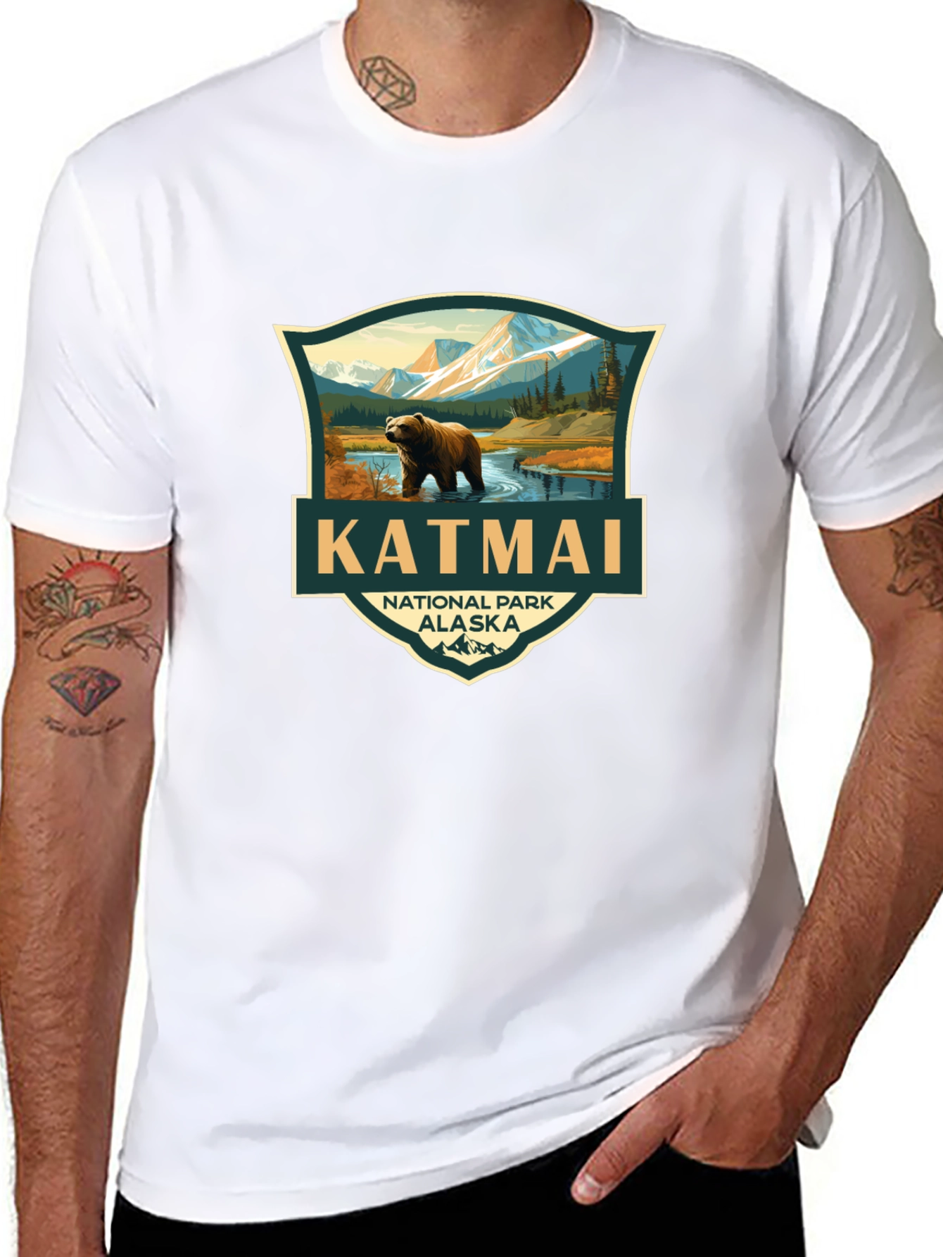 Katmai National Park Black T-Shirt
