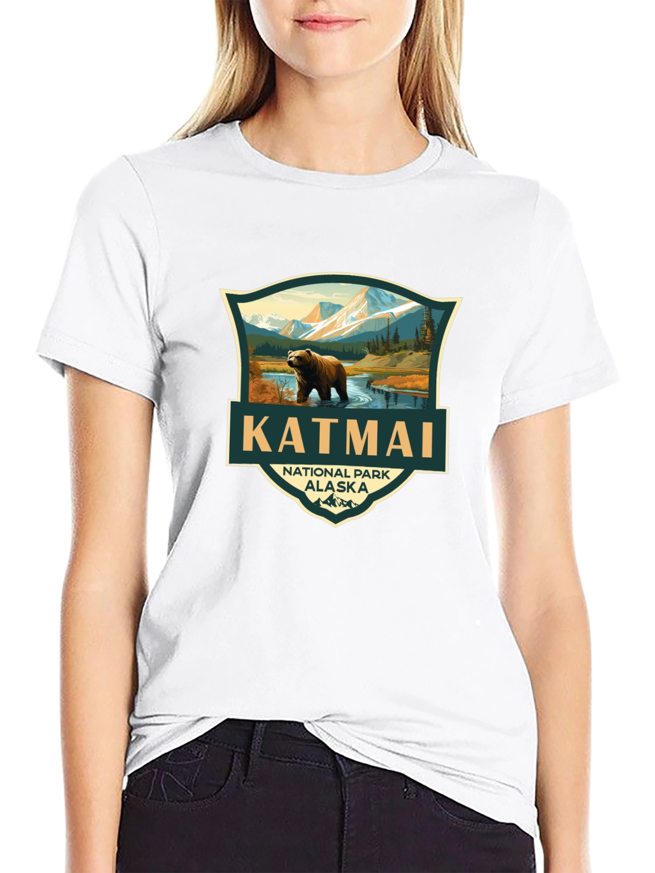 Katmai National Park Black T-Shirt