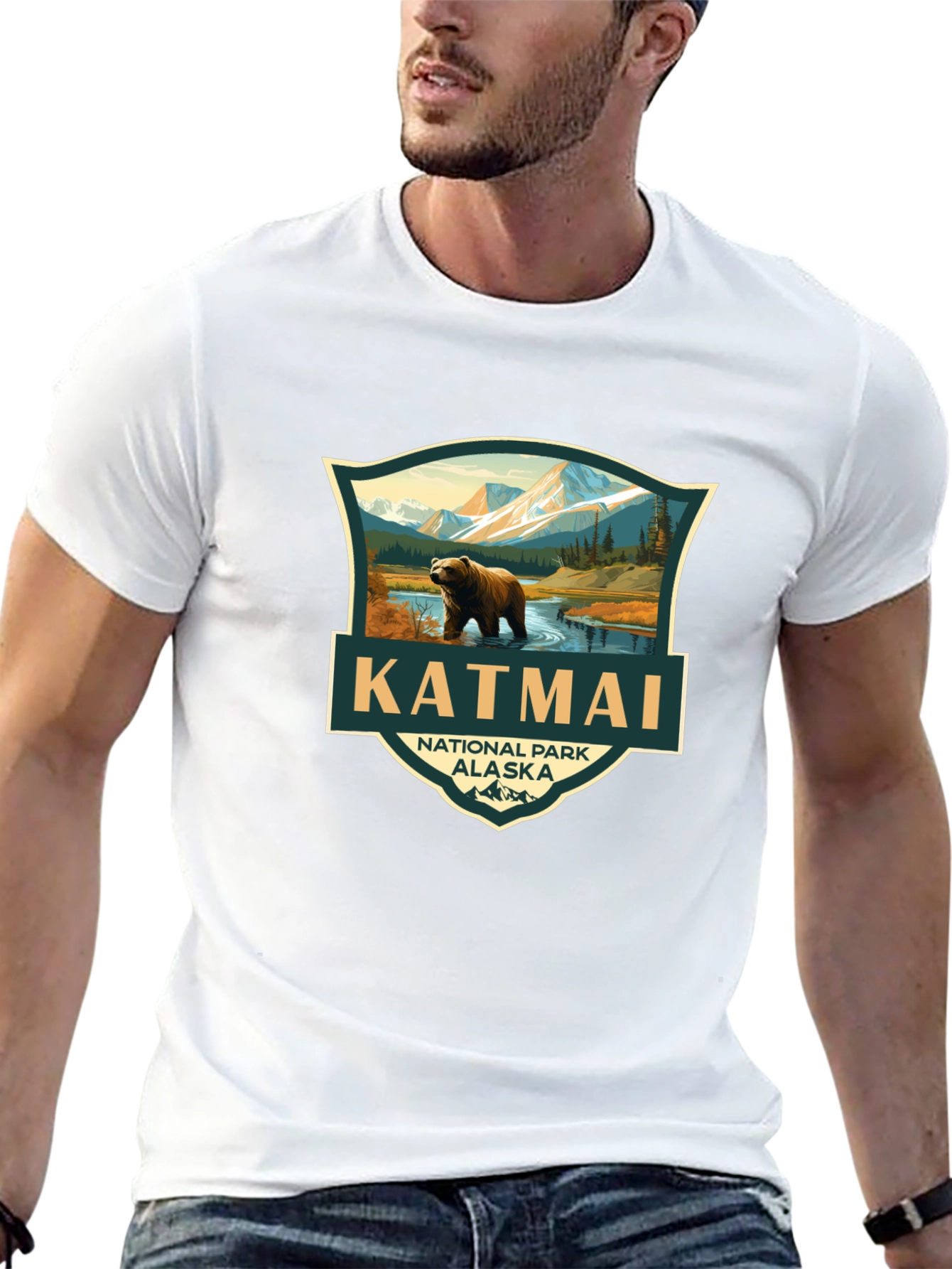 Katmai National Park Black T-Shirt