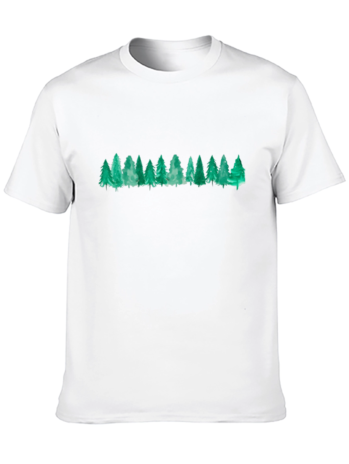Nature-Lovers Black T-Shirt: Forest Design
