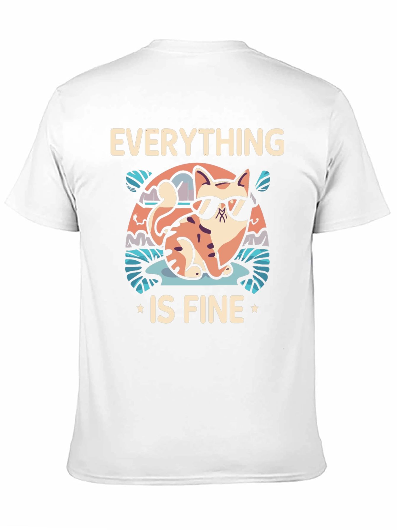 Everything Is Fine Cat T-Shirt