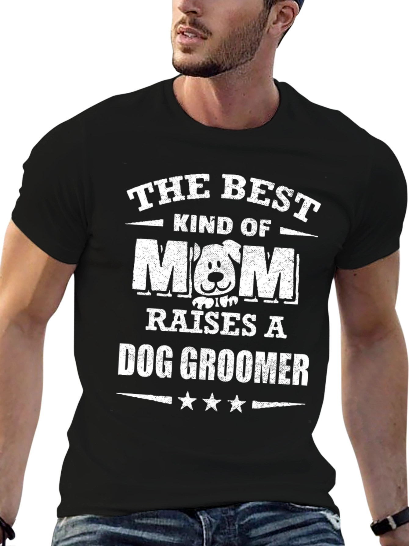 Best Mom Raises a Dog Groomer T-Shirt