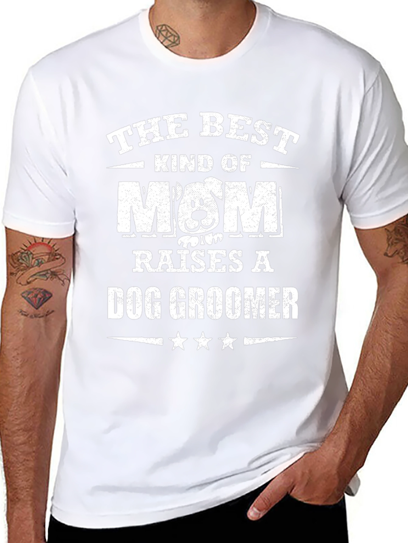Best Mom Raises a Dog Groomer T-Shirt