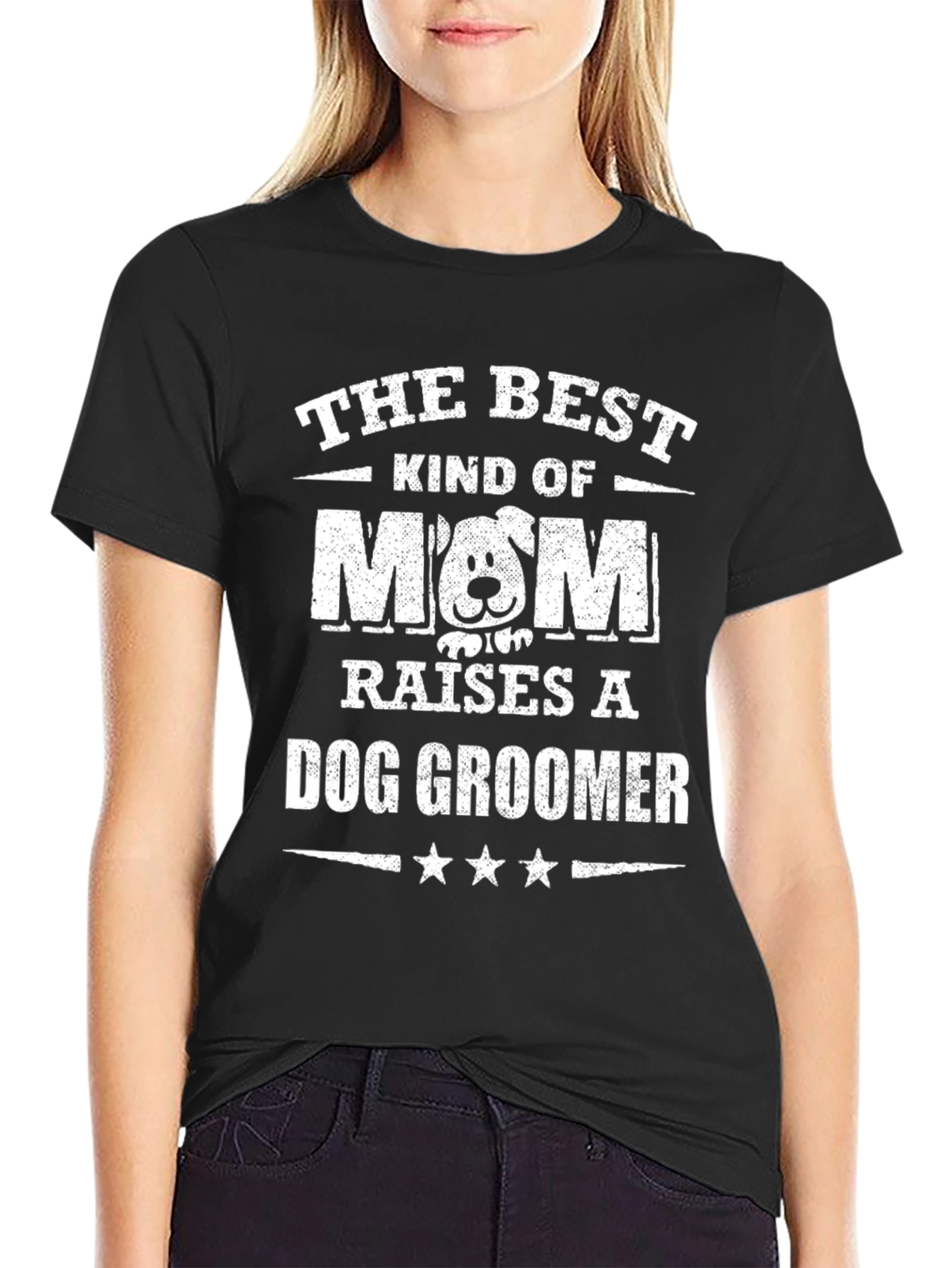 Best Mom Raises a Dog Groomer T-Shirt