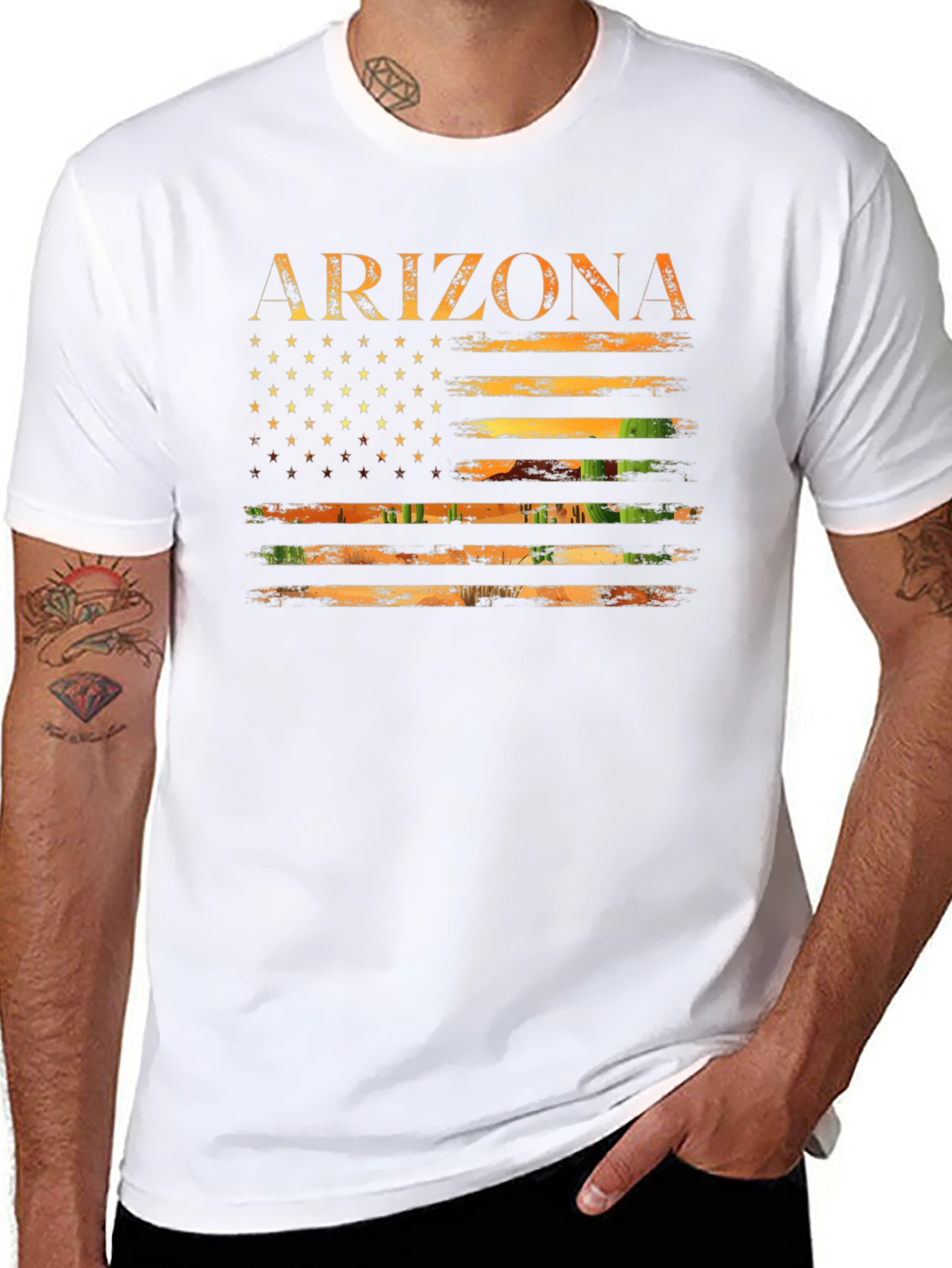 Arizona Flag Graphic Tee - USA State Pride Shirt