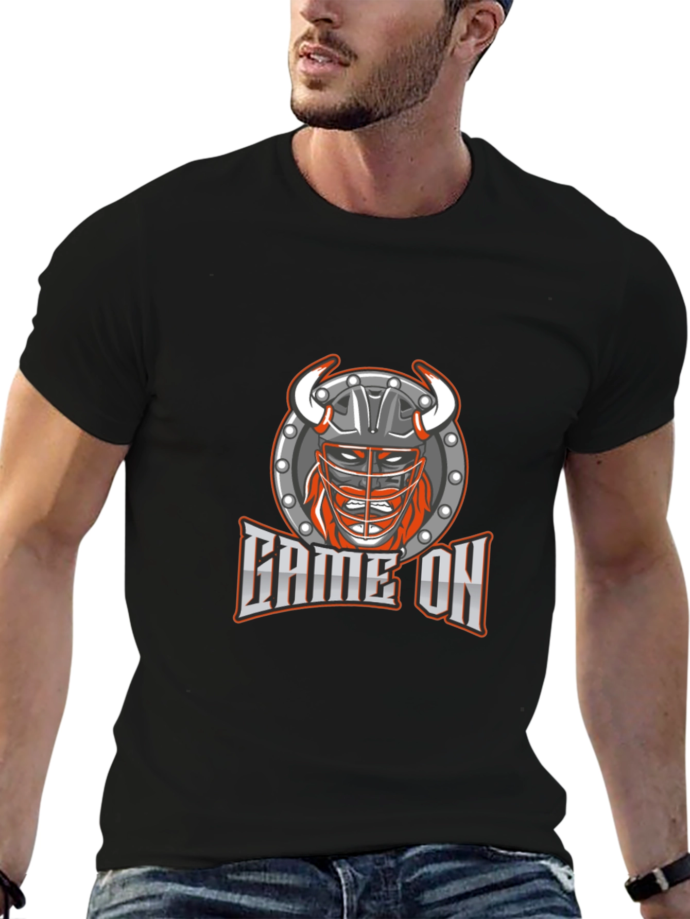 Game On Viking T-Shirt - Black