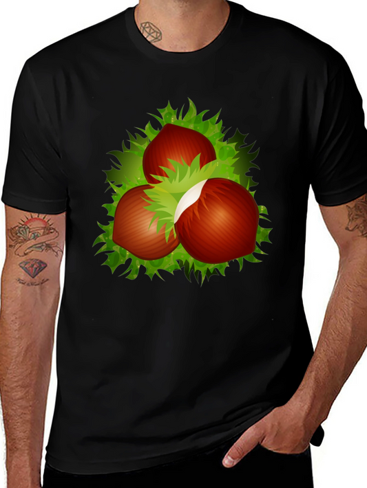 Hazelnut Cluster Graphic Black T-Shirt