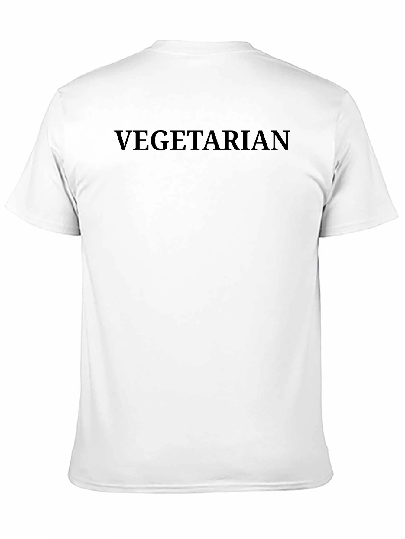 Vegetarian Graphic Tee - Black Crew Neck T-Shirt