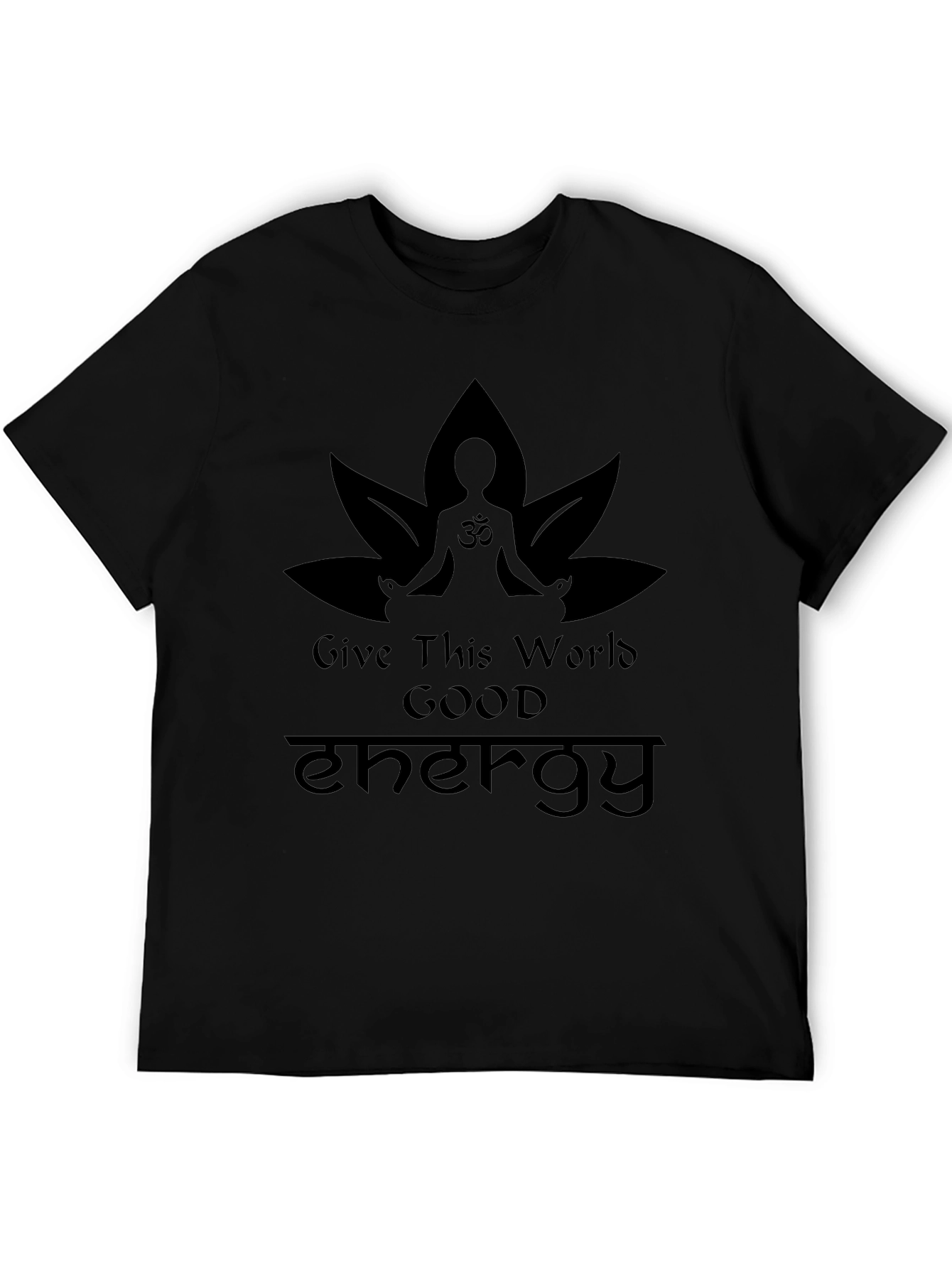 Good Energy Lotus Meditation T-Shirt - Black